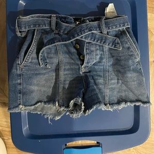 Hollister Button Up Jean Shorts